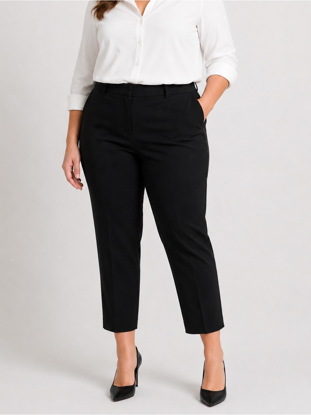 Ann Taylor Kate Fit Black Pants 14 Tall Straight Leg Career Workwear